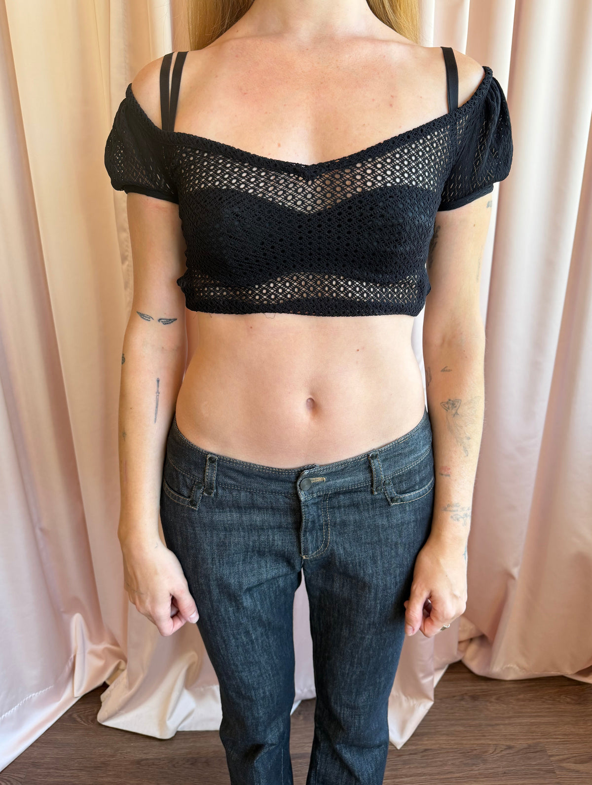 Antonio Berardi Black Crop Blouse