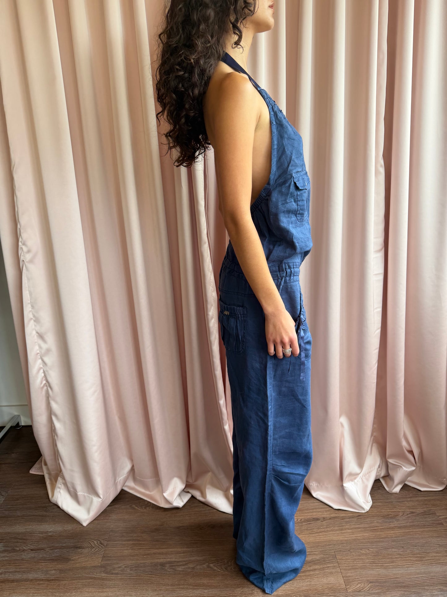 Miss Sixty Navy Halter Jumpsuit