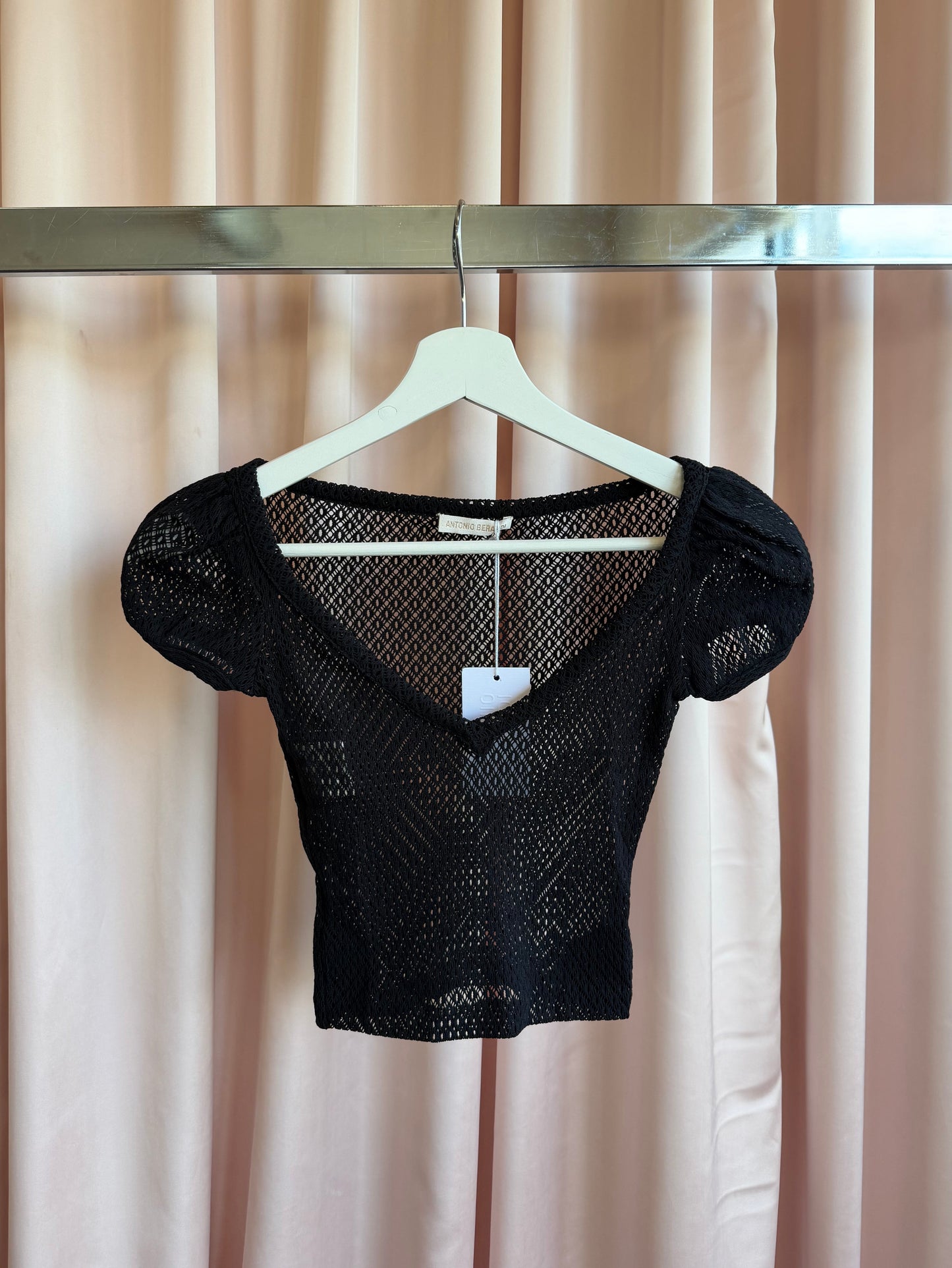 Antonio Berardi Black Crop Blouse