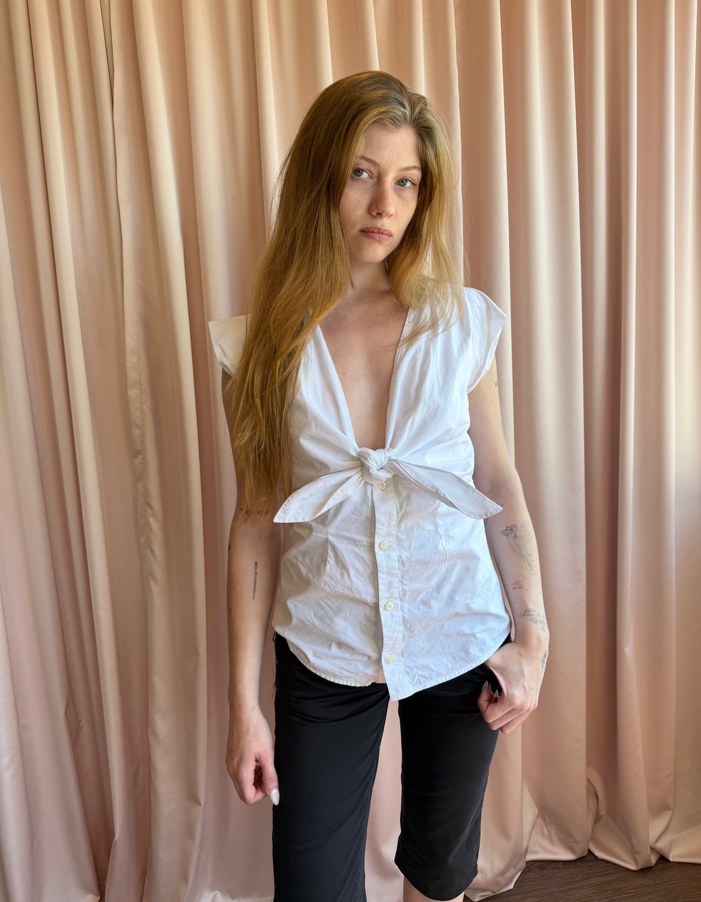 Dsquared2 White Short Sleeve Blouse