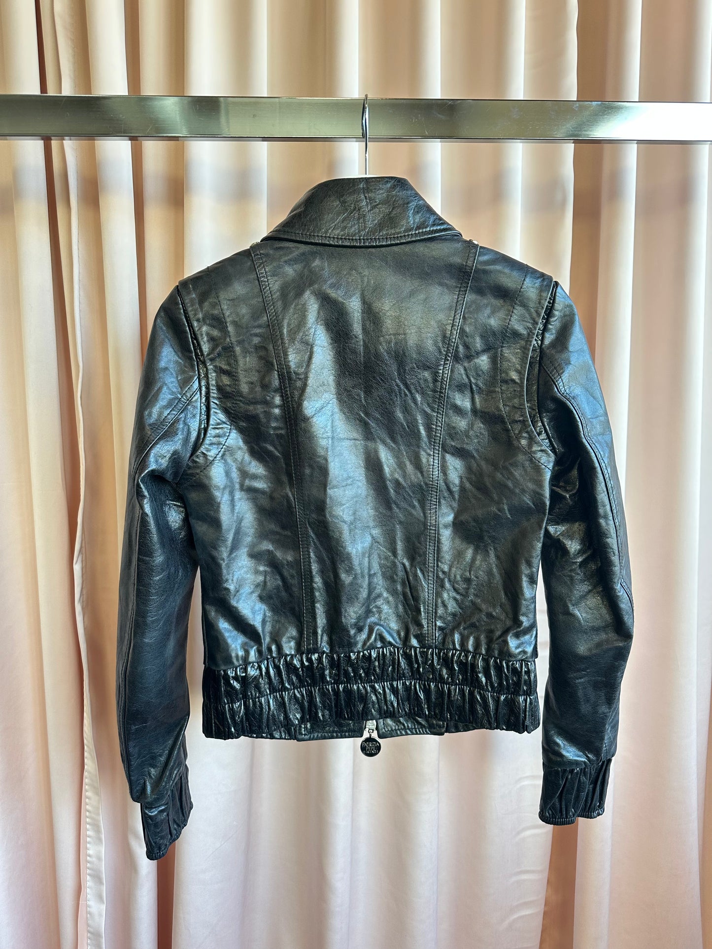 Patrizia Pepe Black Leather Jacket