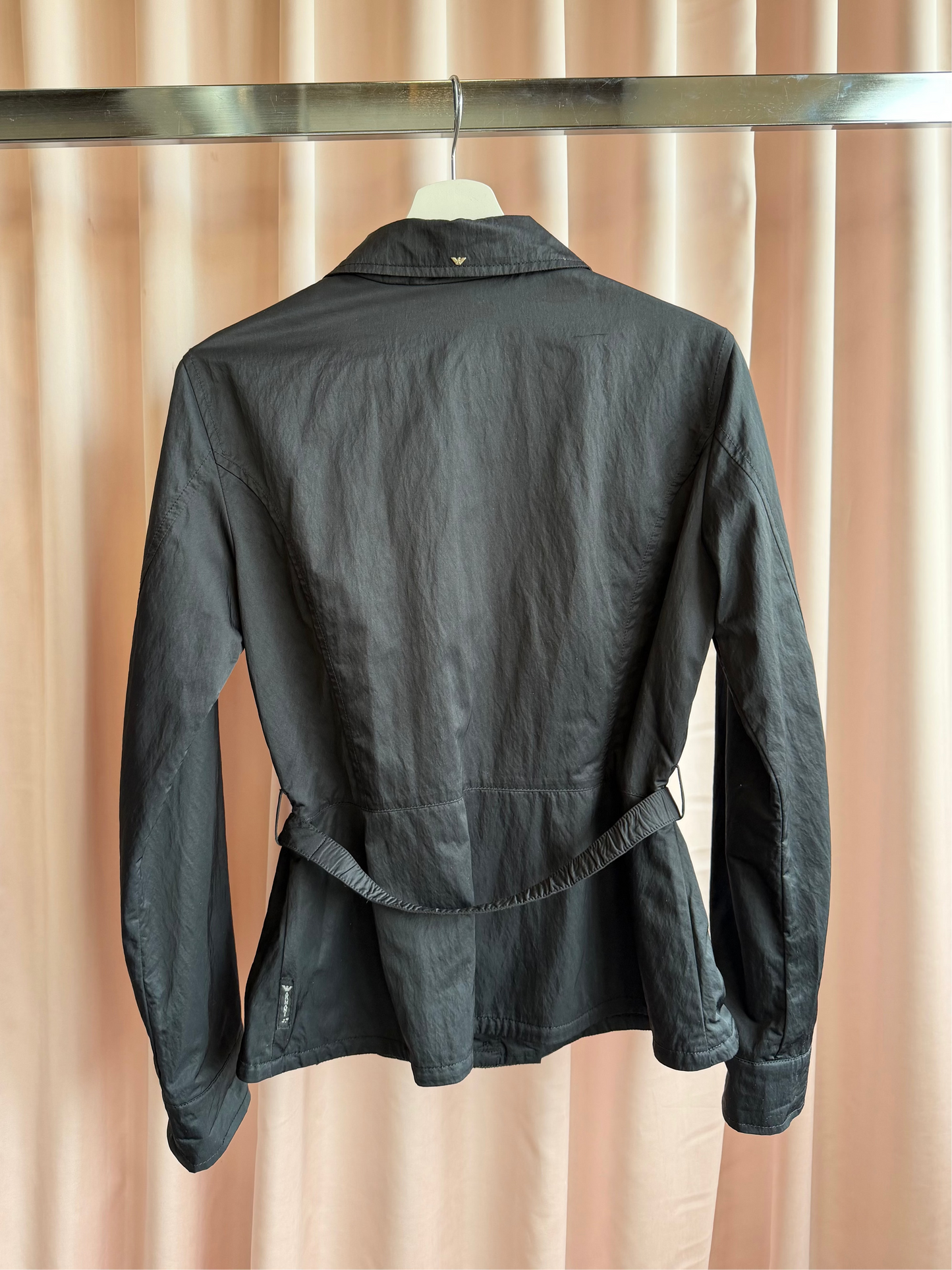 Armani Jeans Black Belted Jacket