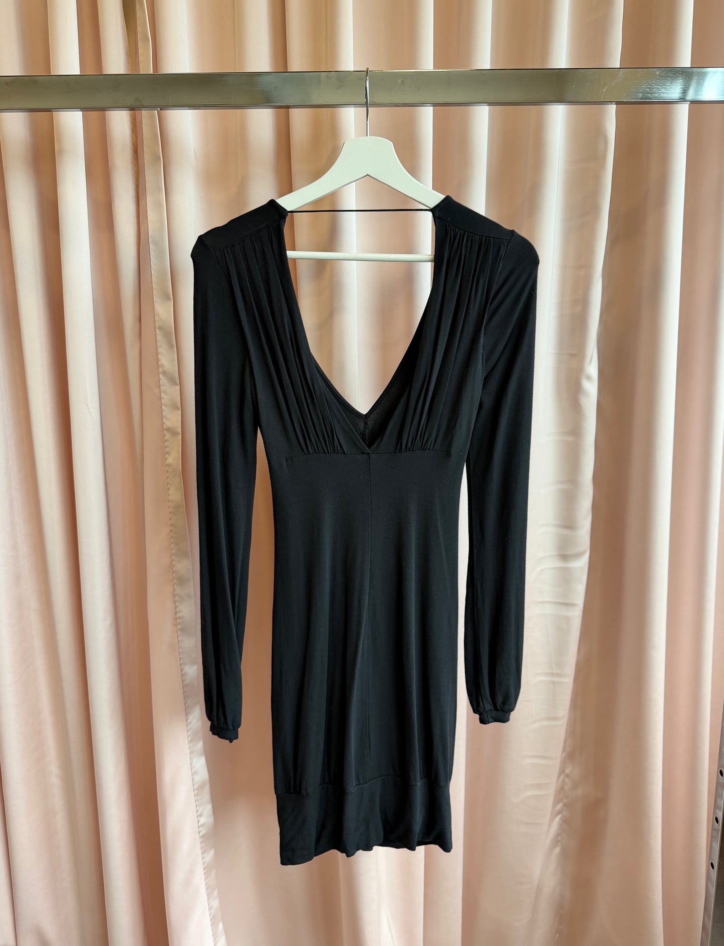 Patrizia Pepe Black V Neck Dress
