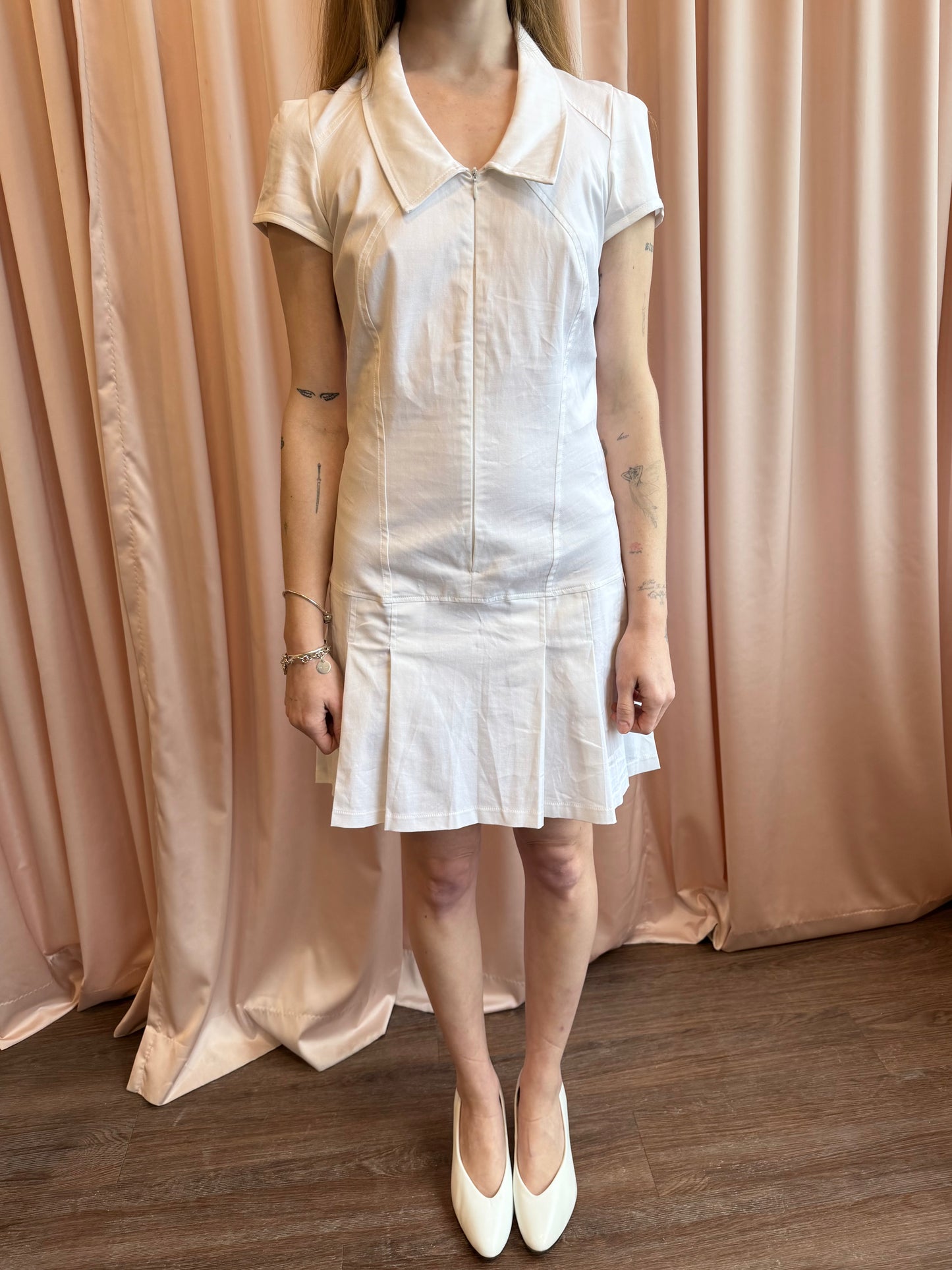 2000's White Tennis Mini Dress