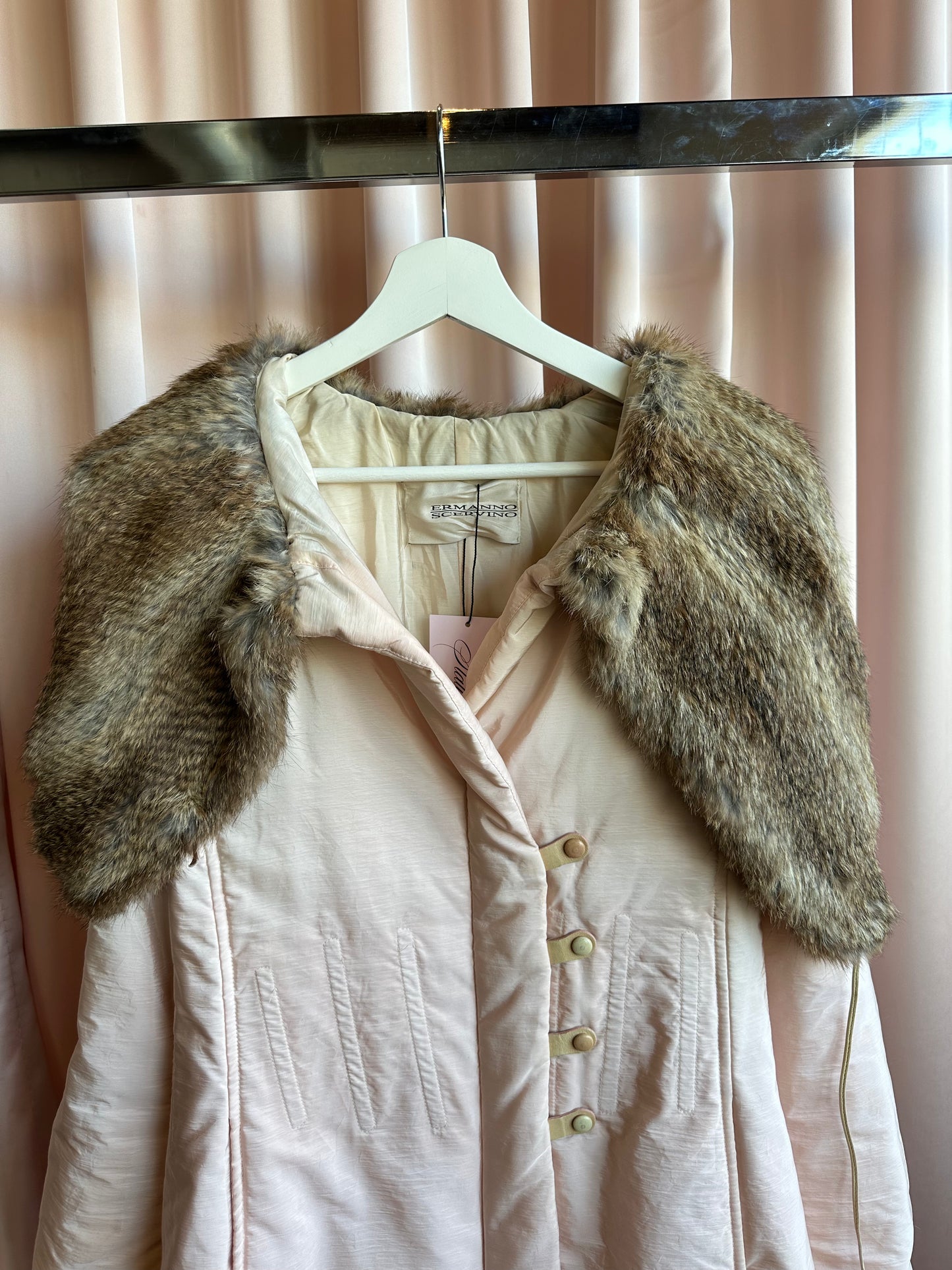 Ermanno Scervino Pink Nylon Coat