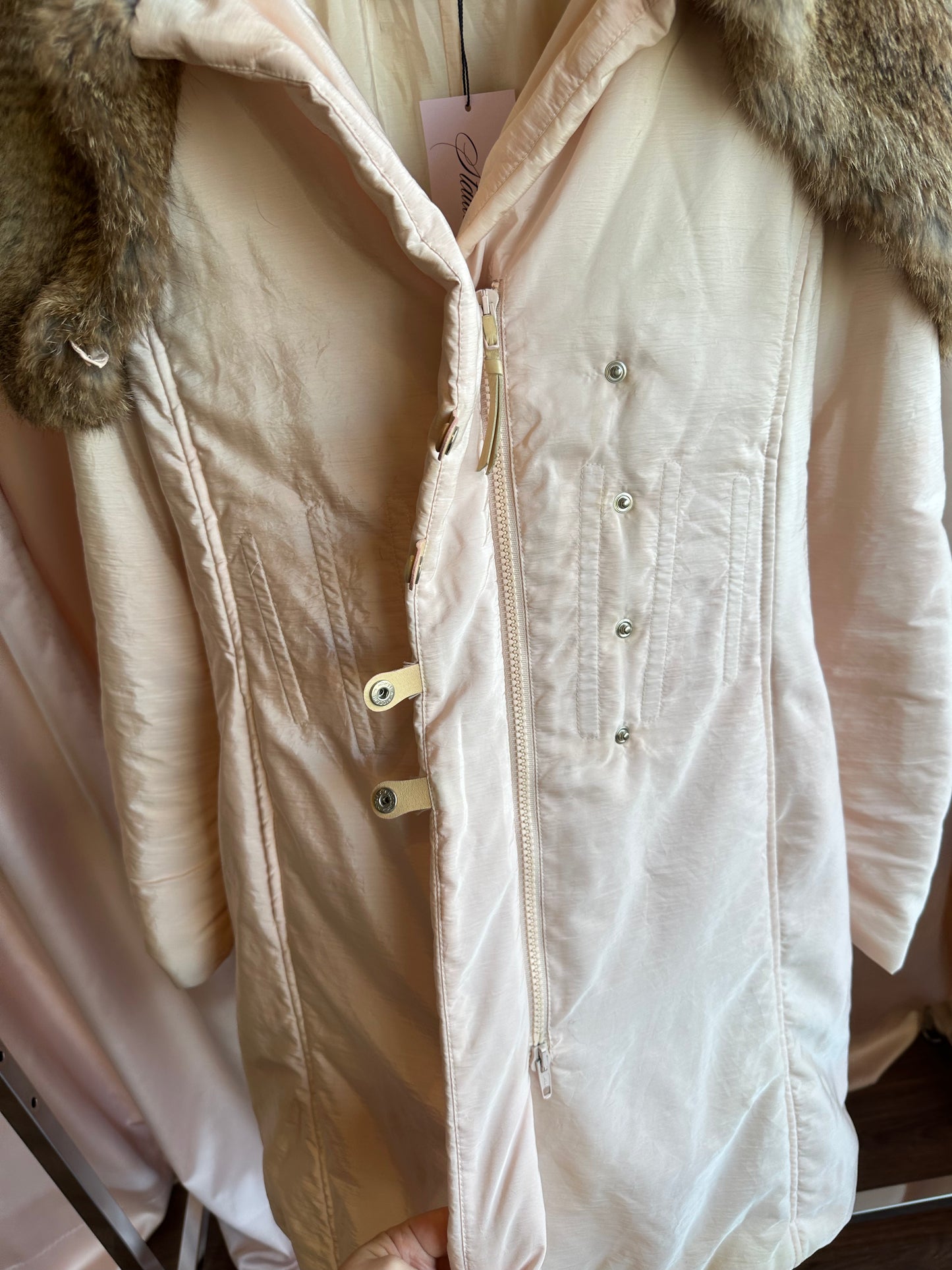 Ermanno Scervino Pink Nylon Coat