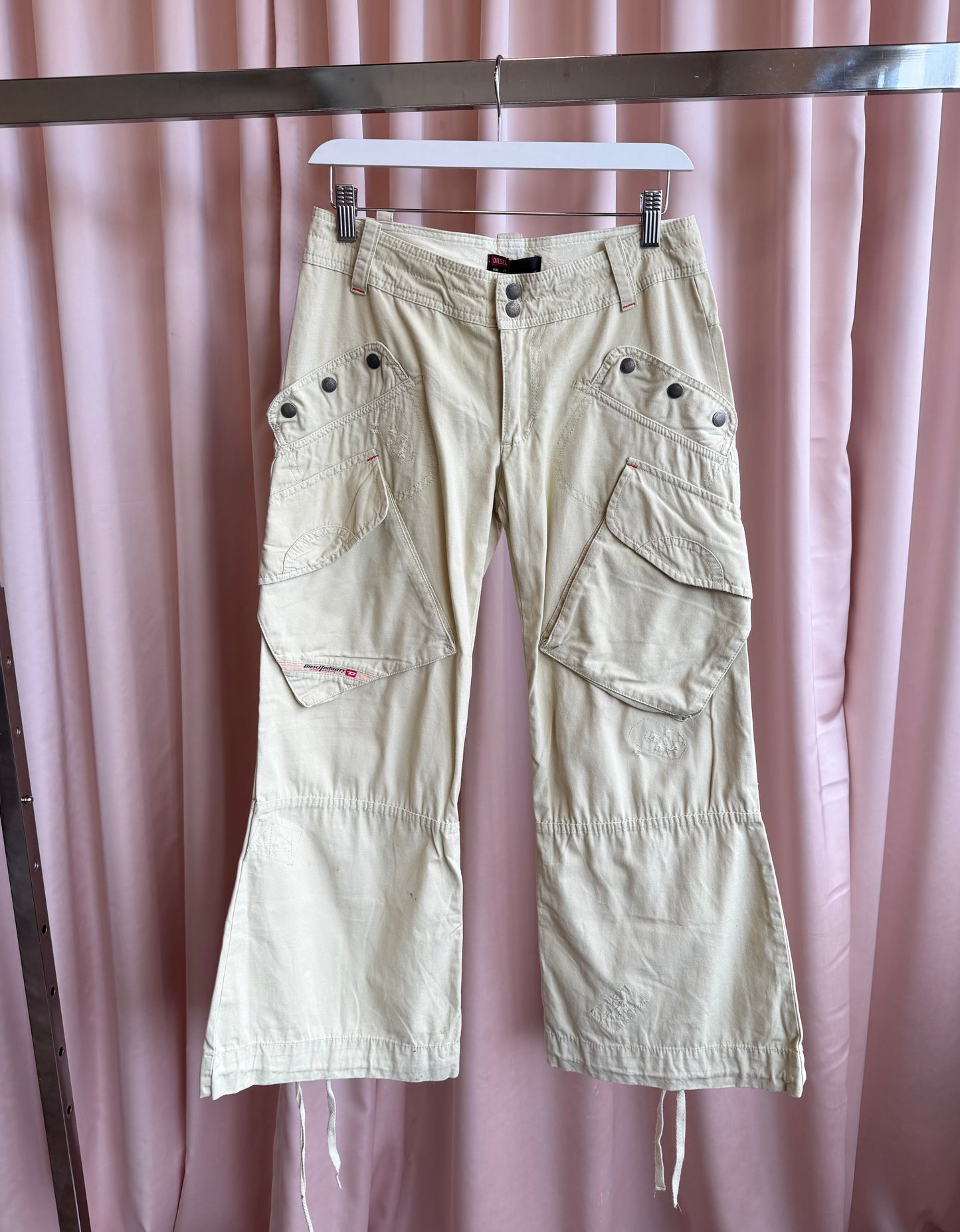 Diesel Flared Cropped Cargo Pants