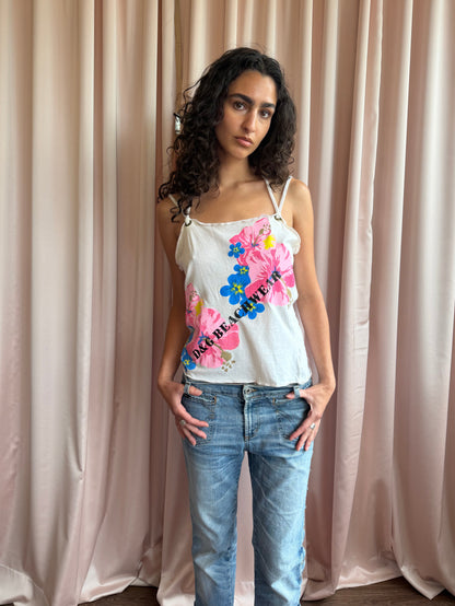 Dolce & Gabbana Y2K Floral Print Cami Top