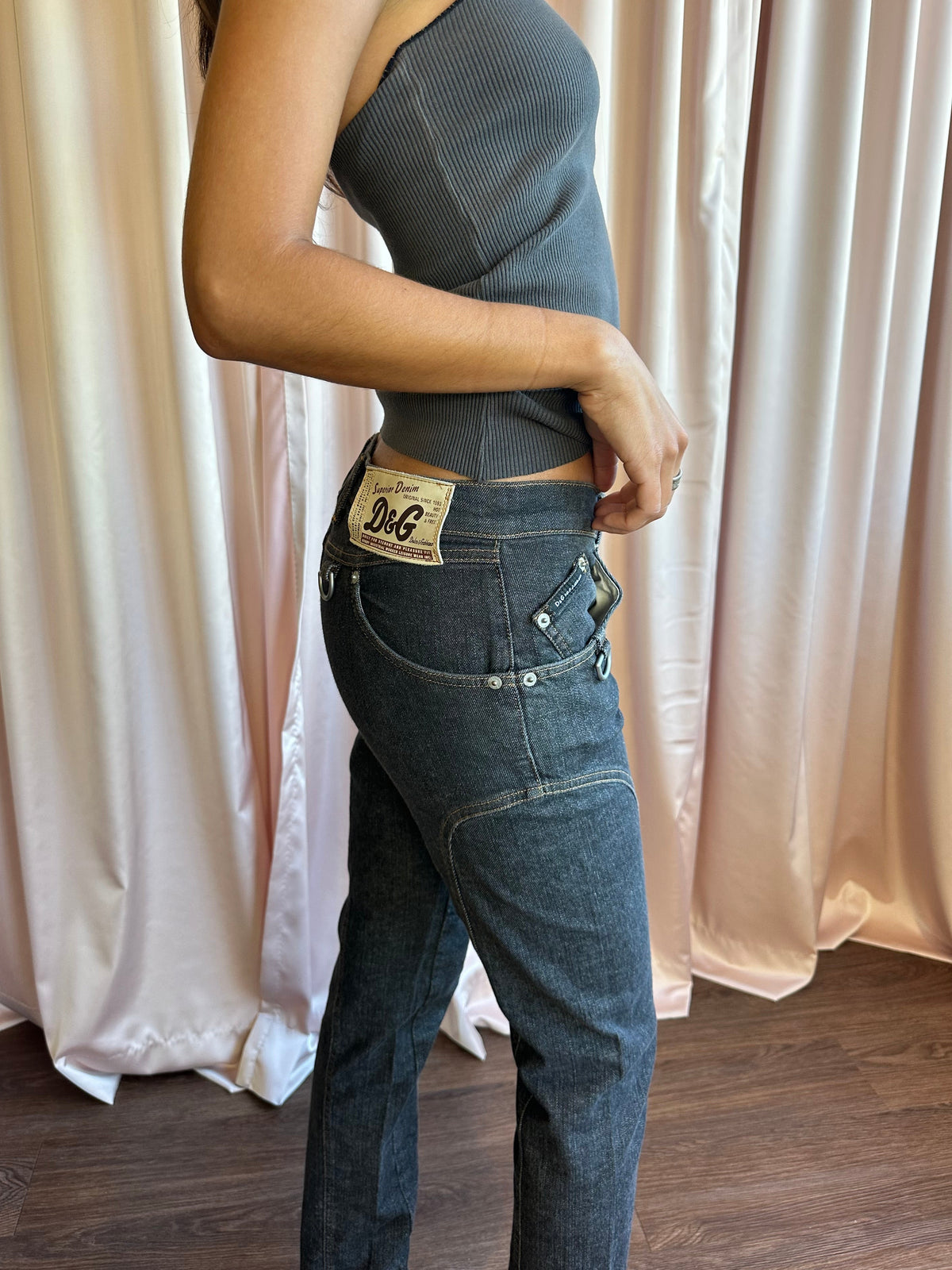 Dolce & Gabbana Dark Wash Slim Straight Leg Jeans
