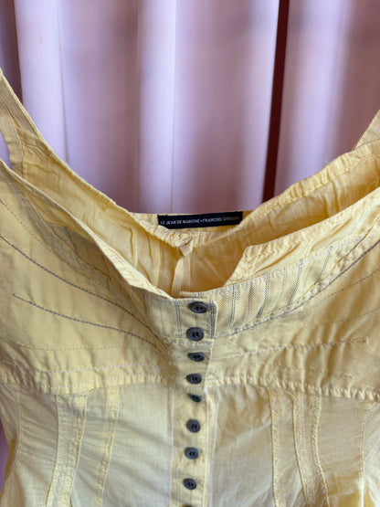 Le jean de Marithé + François Girbaud Yellow Corset Camisole