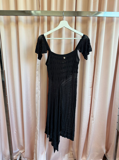 Twin Set Black Lace Midi Dress