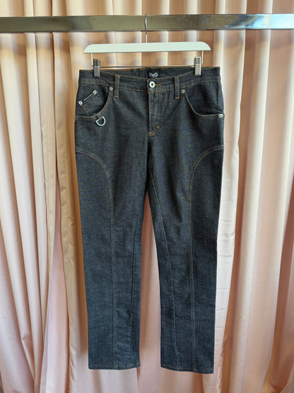 Dolce & Gabbana Dark Wash Slim Straight Leg Jeans