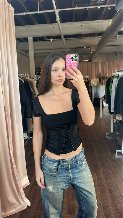 Dolce & Gabbana Lace Up Blouse