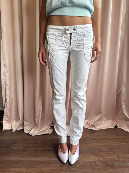 2000's White Low Rise Pants