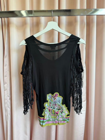 Antonio Berardi Black Fringe Tank