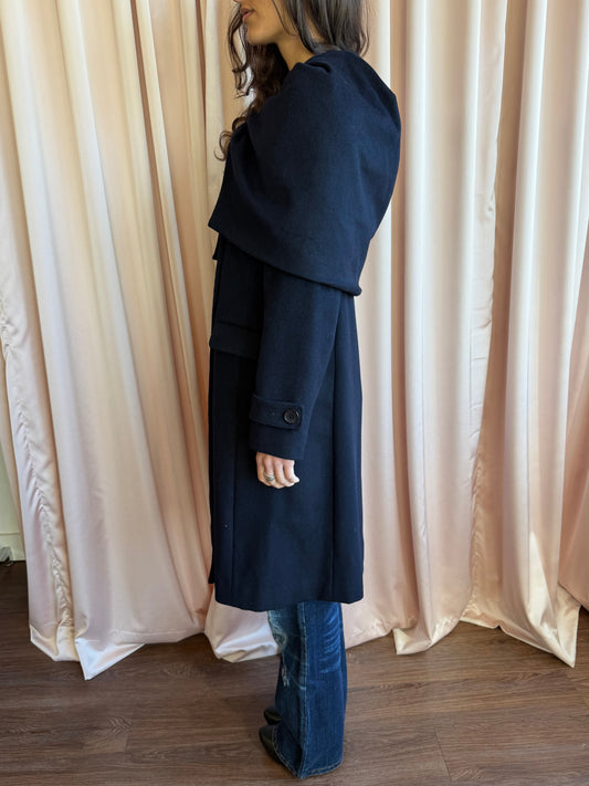 Patrizia Pepe Black Wool Coat