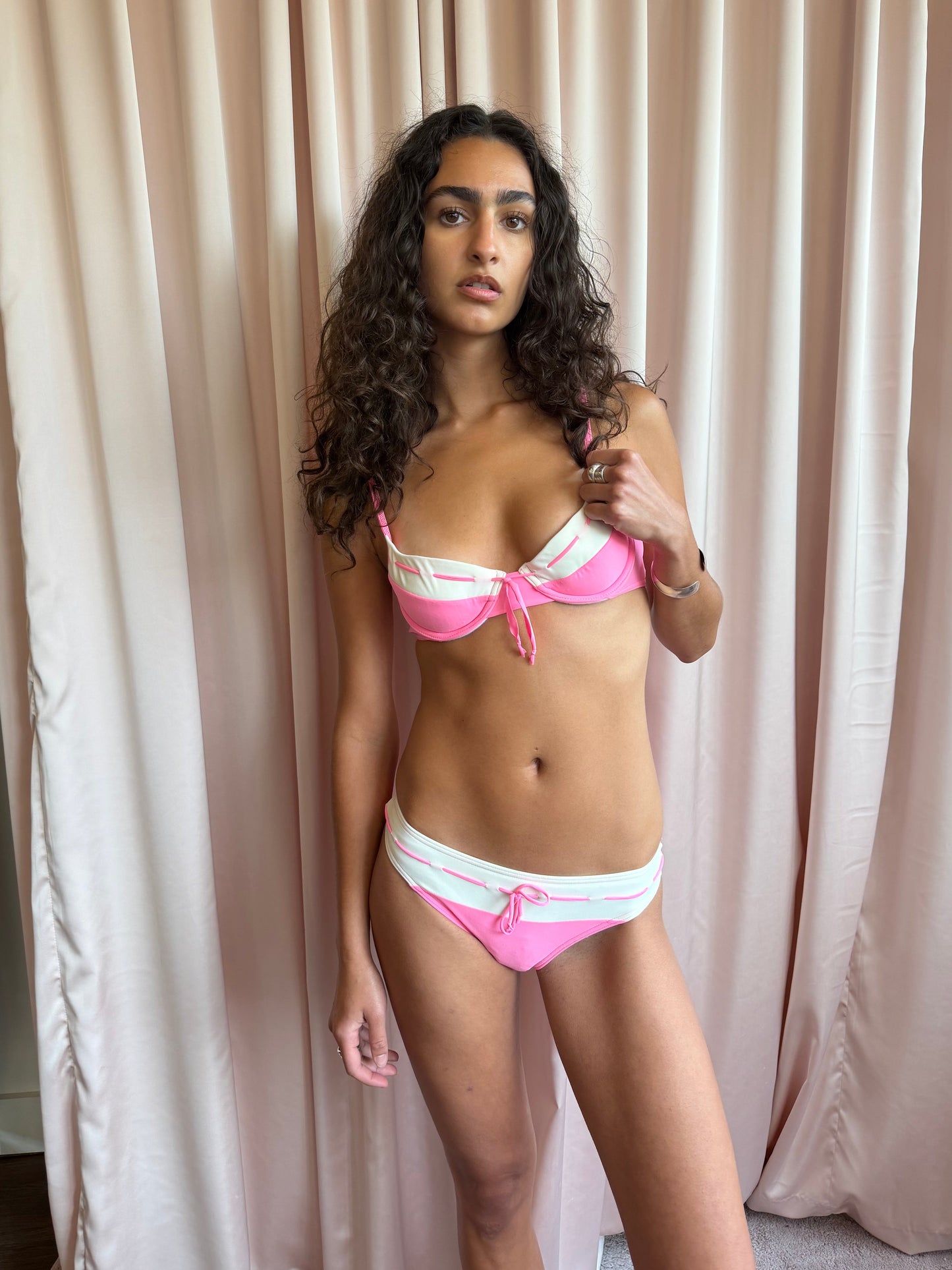 1990's Pink & White Bikini