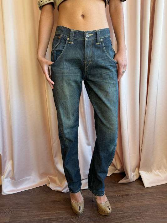 Levi’s Engineered Low Rise Dark Wash Straight Leg Jeans
