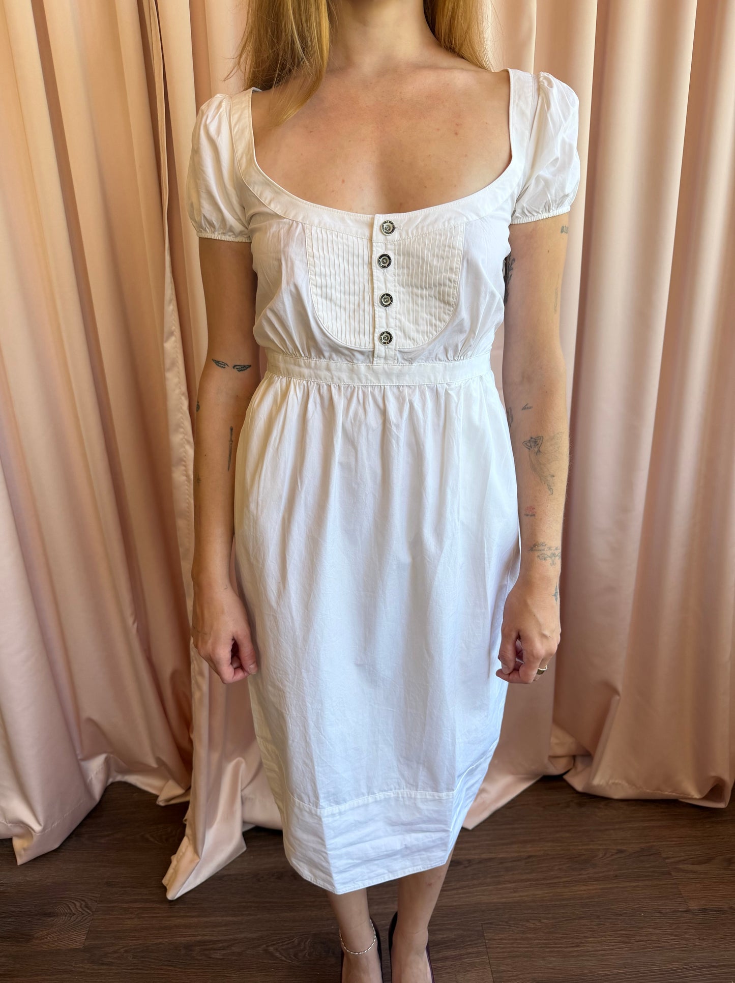 Dsquared2 White Babydoll Dress