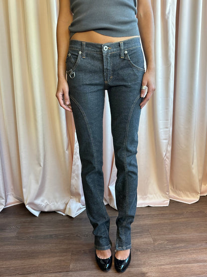 Dolce & Gabbana Dark Wash Slim Straight Leg Jeans