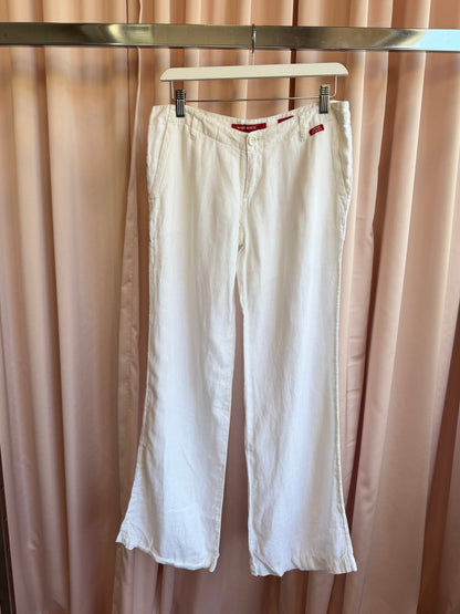 Miss Sixty White Linen Pants