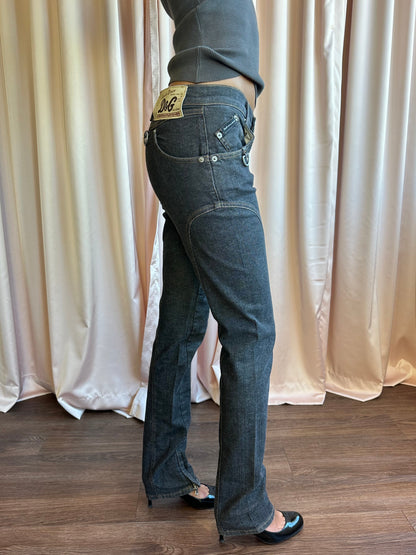 Dolce & Gabbana Dark Wash Slim Straight Leg Jeans