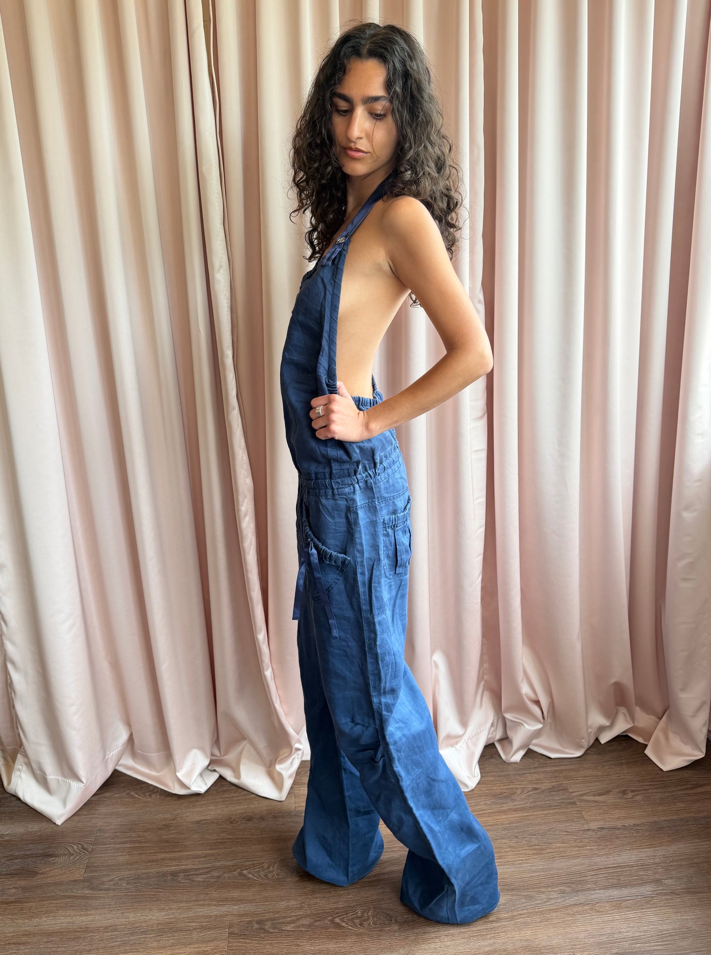 Miss Sixty Navy Halter Jumpsuit