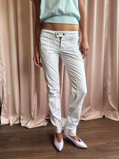 2000's White Low Rise Pants