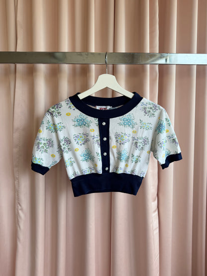 1970's Floral Crop Top