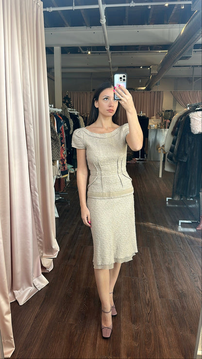 Vintage Prada Tweed Skirt Set