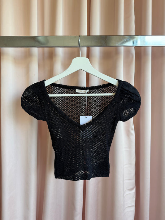 Antonio Berardi Black Crop Blouse