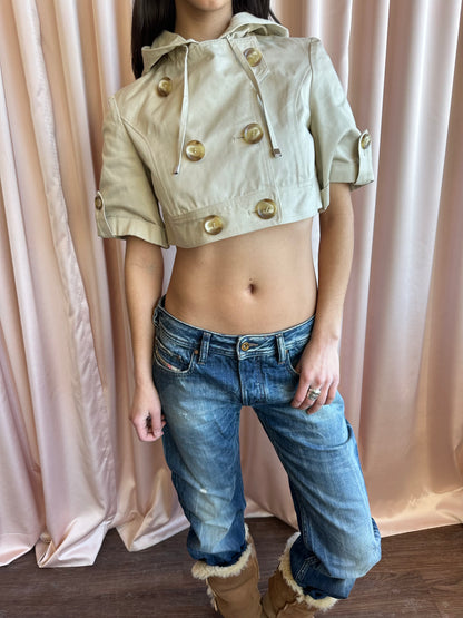 Cropped Double Breasted Jacket