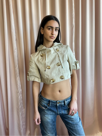 Cropped Double Breasted Jacket