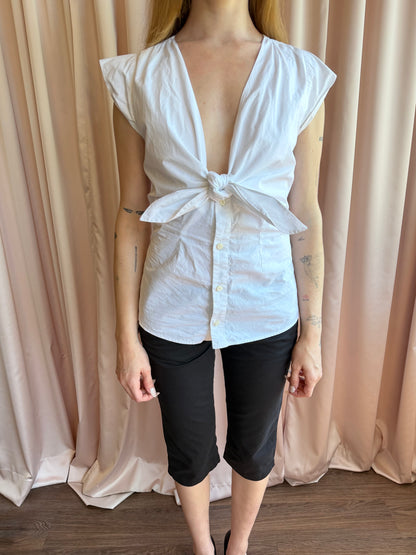 Dsquared2 White Short Sleeve Blouse