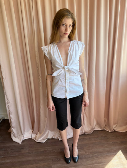 Dsquared2 White Short Sleeve Blouse