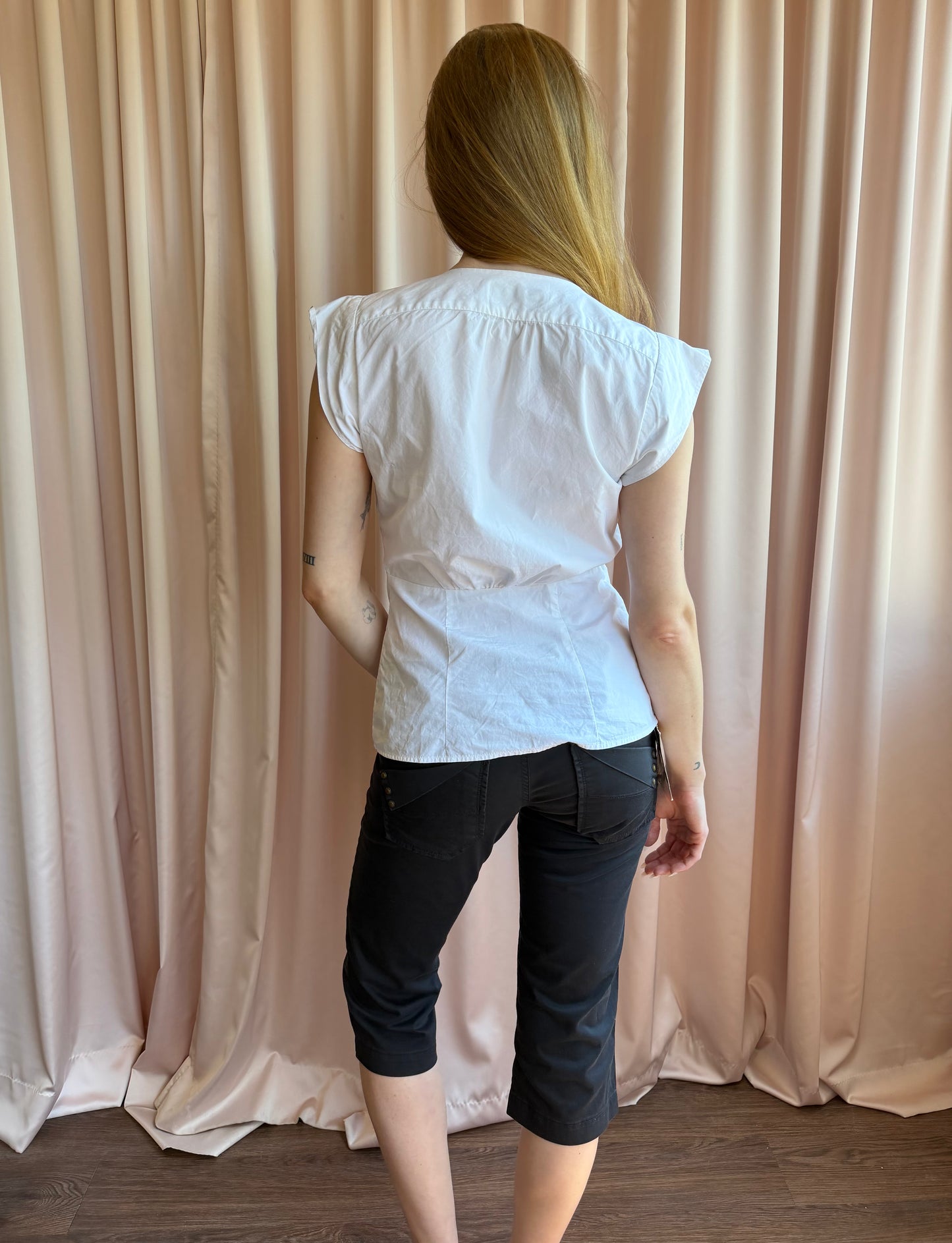 Dsquared2 White Short Sleeve Blouse