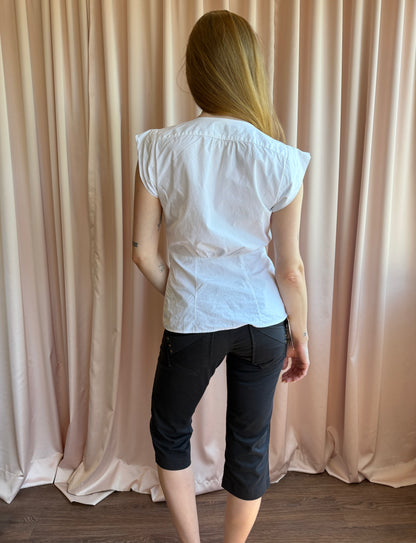 Dsquared2 White Short Sleeve Blouse