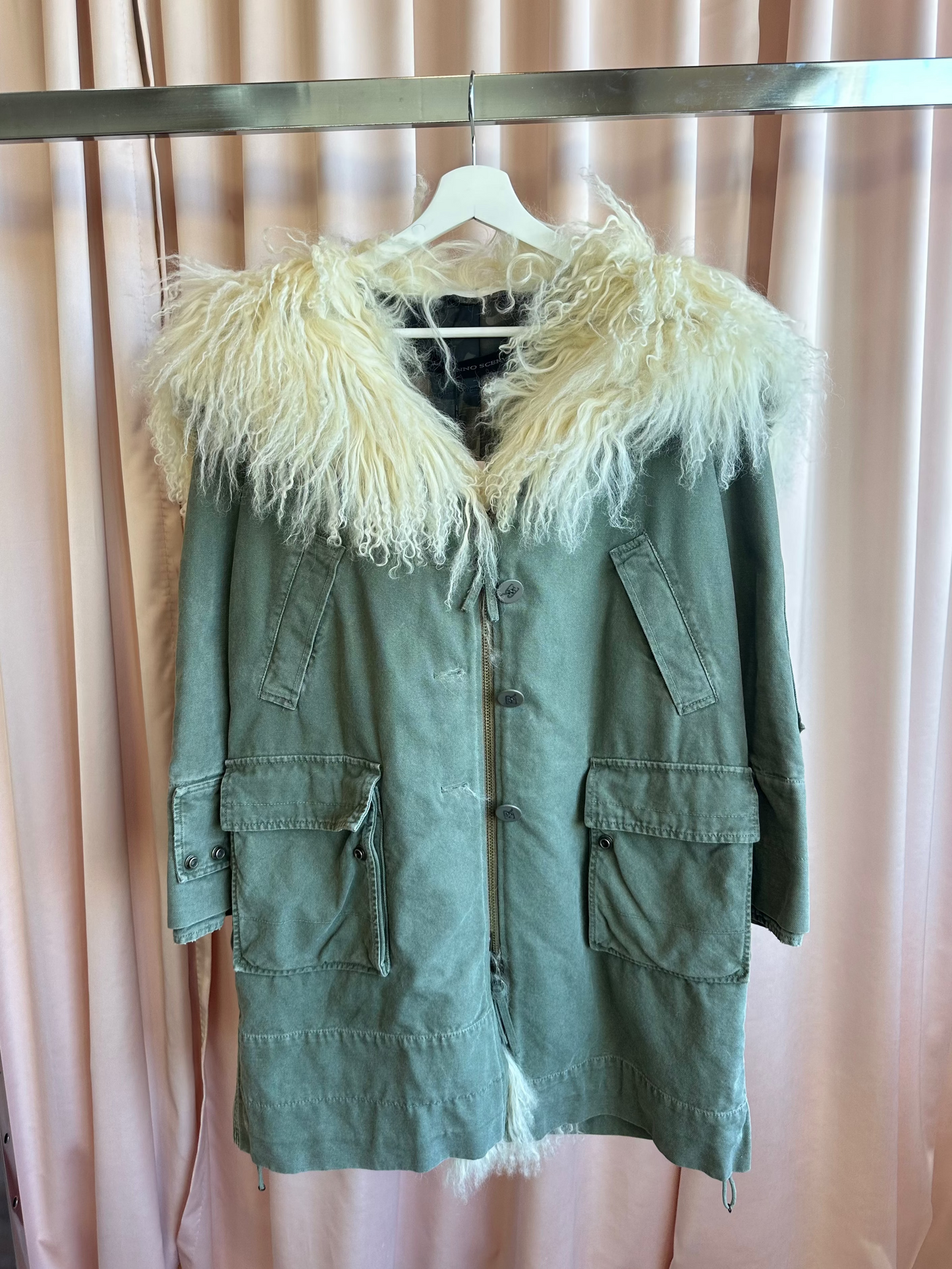 Ermanno Scervino Fur Trim Military Jacket
