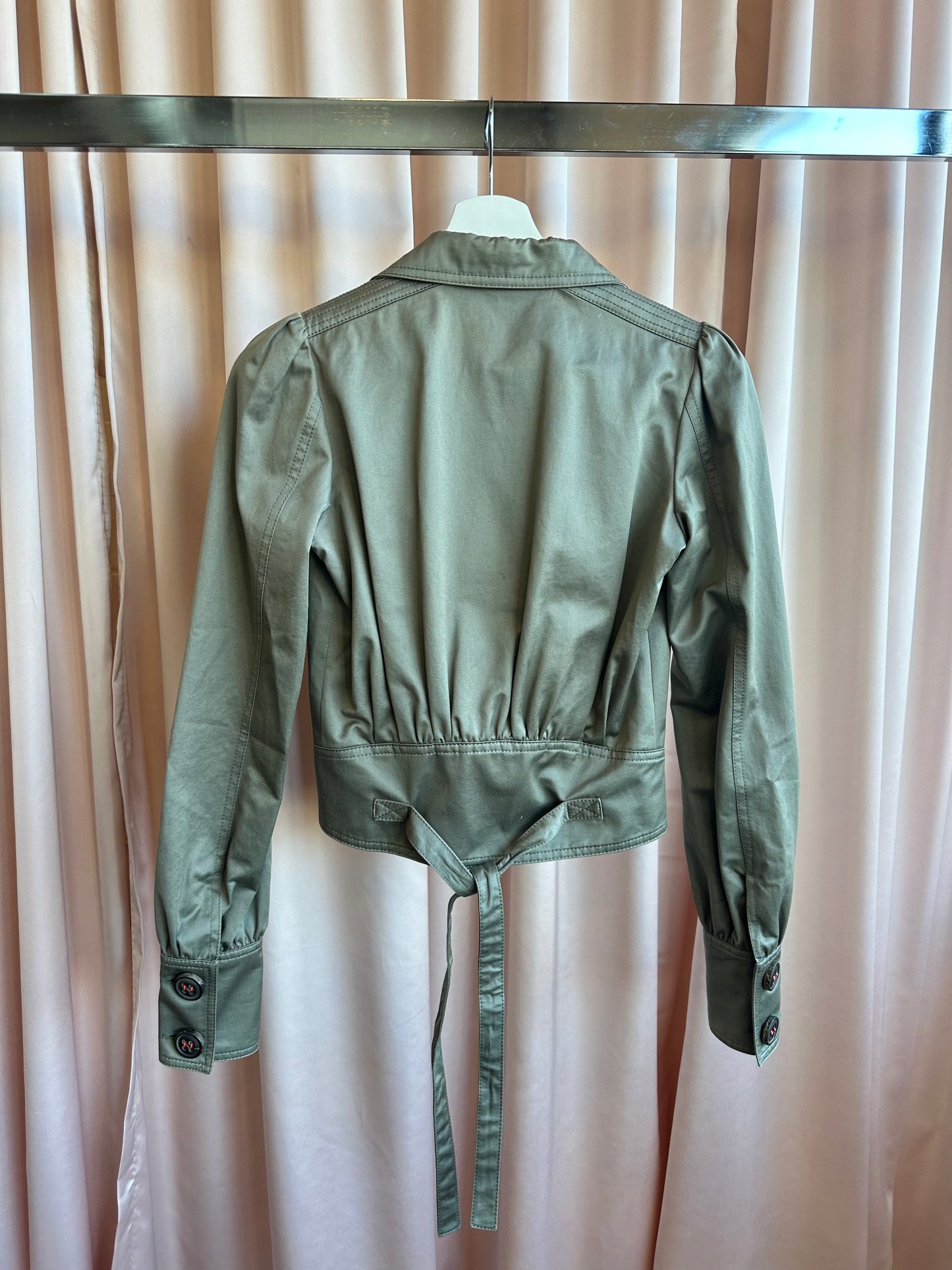 Dsquared2 Olive Cropped Cargo Jacket