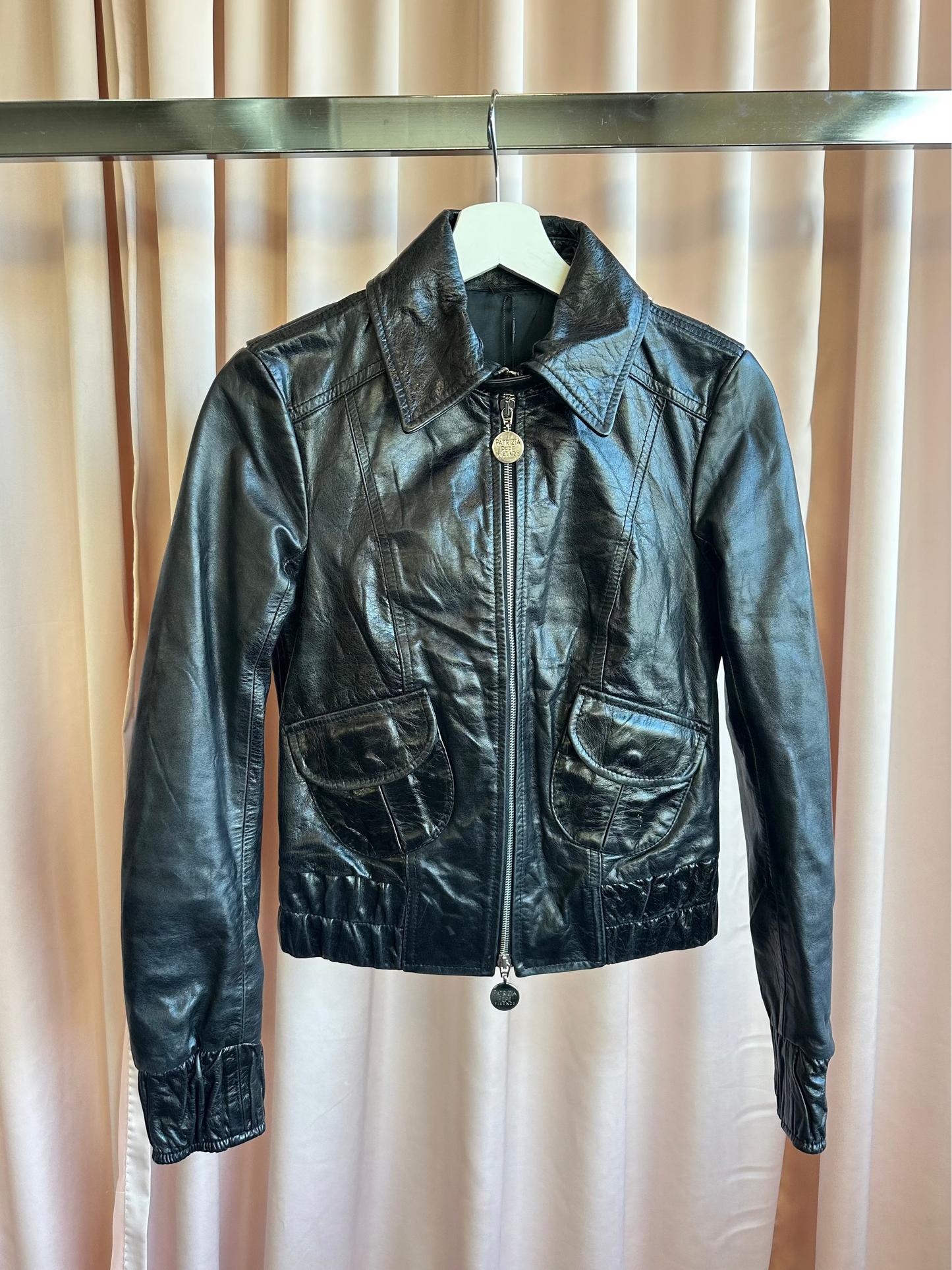 Patrizia Pepe Black Leather Jacket
