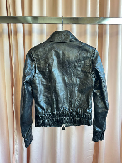 Patrizia Pepe Black Leather Jacket