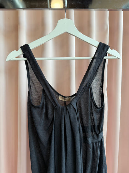 French Brand Black Drape Tank