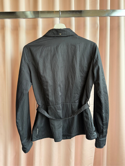 Armani Jeans Black Belted Jacket