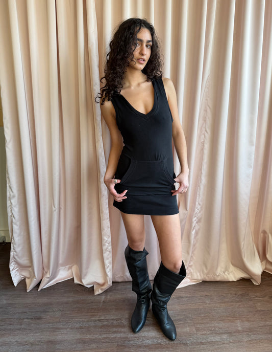1990's Hooded Sleeveless Mini Dress