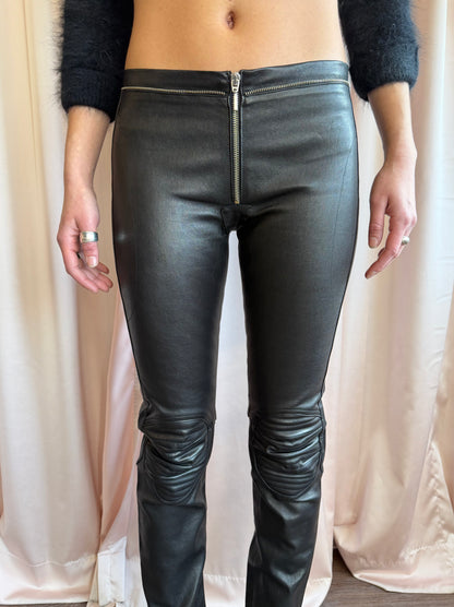 Plein Sud Black Leather Pants