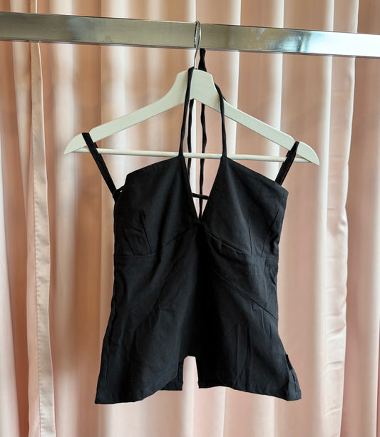 1990's Black Halter Top