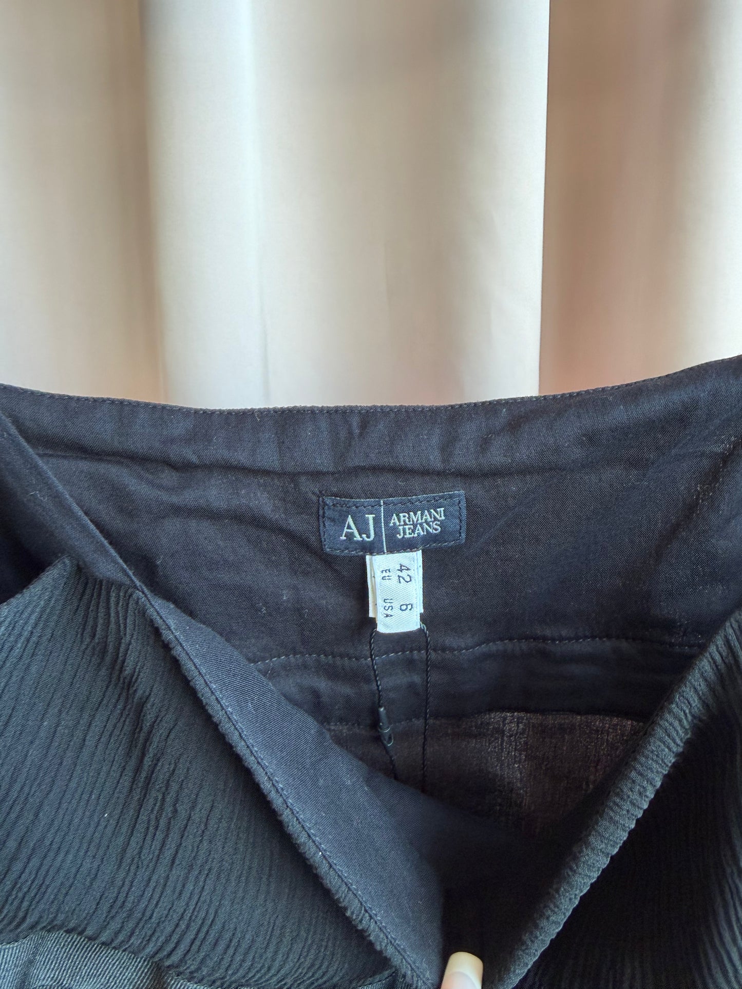 Armani Jeans Black Silk Camisole
