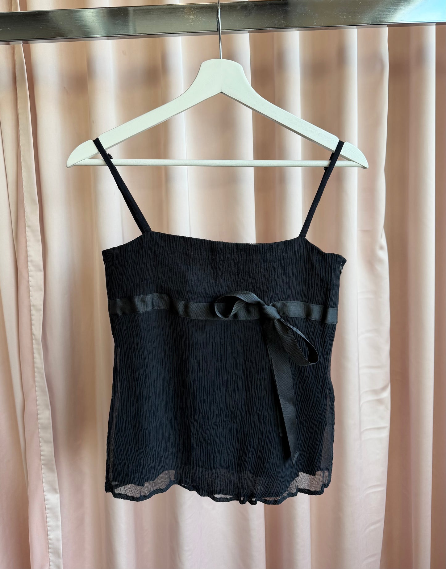 Armani Jeans Black Silk Camisole