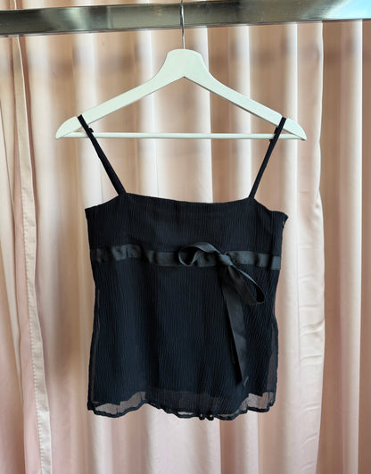 Armani Jeans Black Silk Camisole
