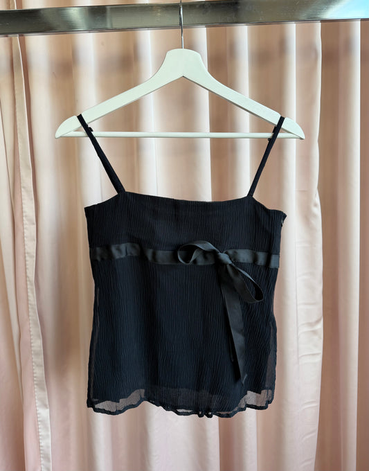 Armani Jeans Black Silk Camisole